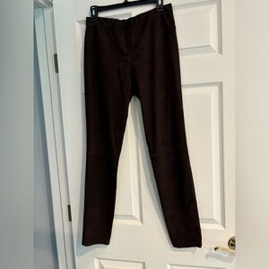 Brown suede feel pants